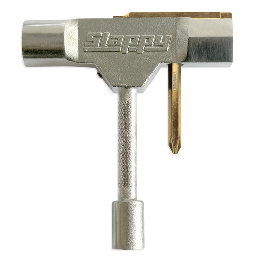 Slappy ST1 Skate Tool with Rethreader With Bearing Press Silver One Size