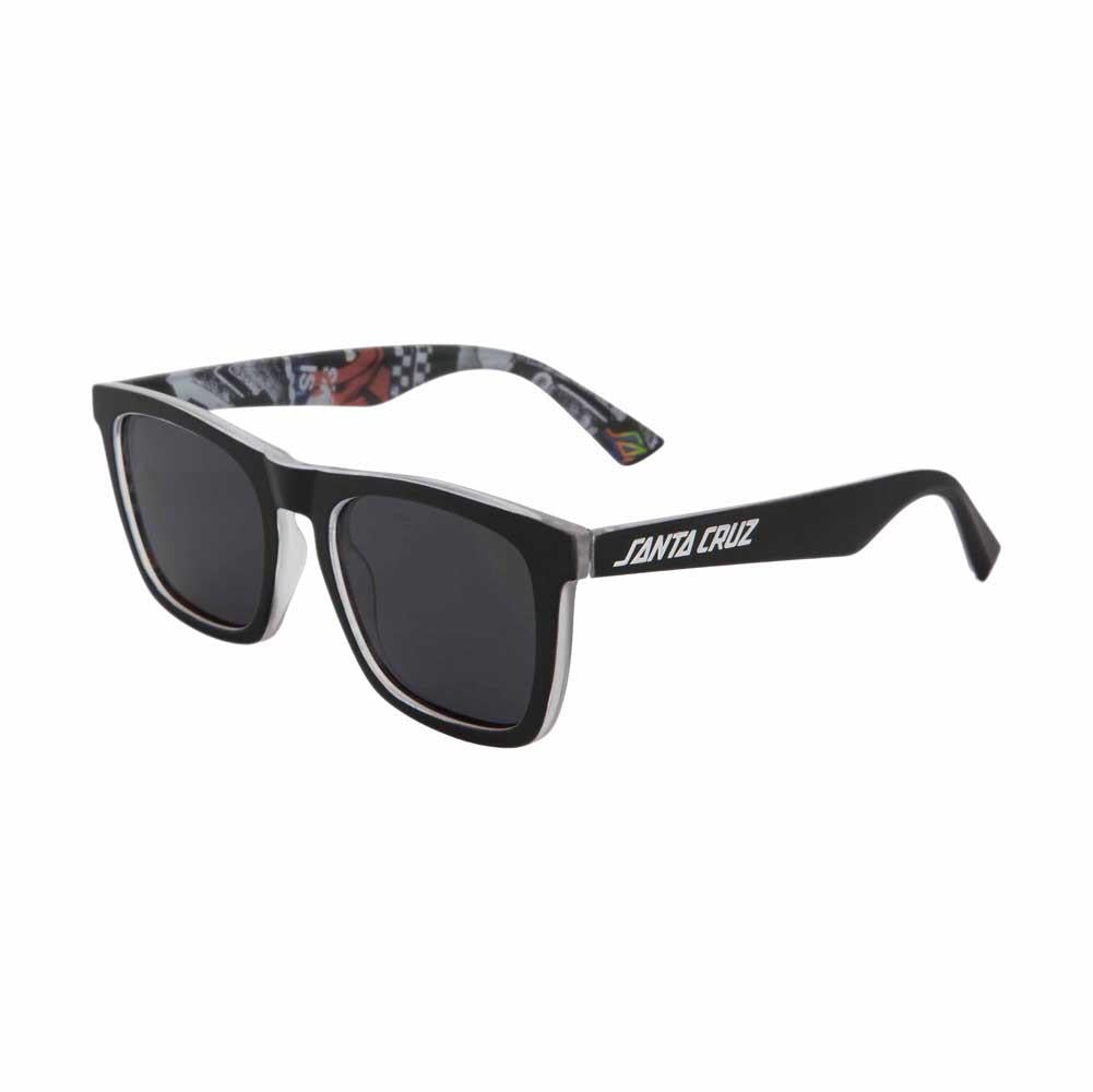 Santa Cruz Strip Sunglasses Black Collage Black One Size