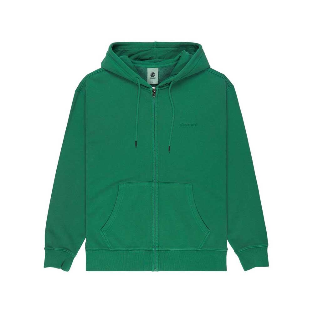 Element Lowcase Pigment Zip Hooded Sweatshirt Fir Green