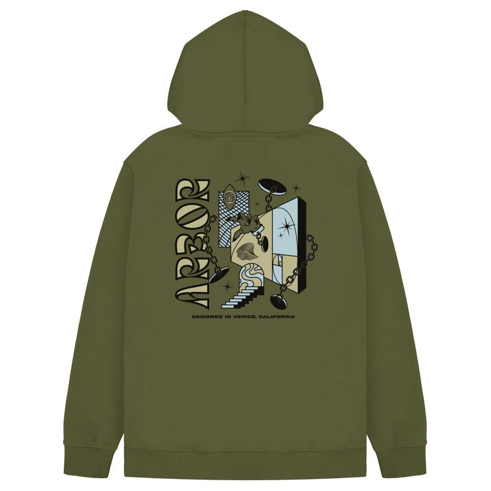 Arbor Skateboards Fibonacci Hooded Sweatshirt Army Green