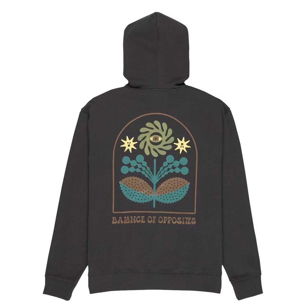 RVCA Iris Pullover Hooded Sweatshirt Washed Black