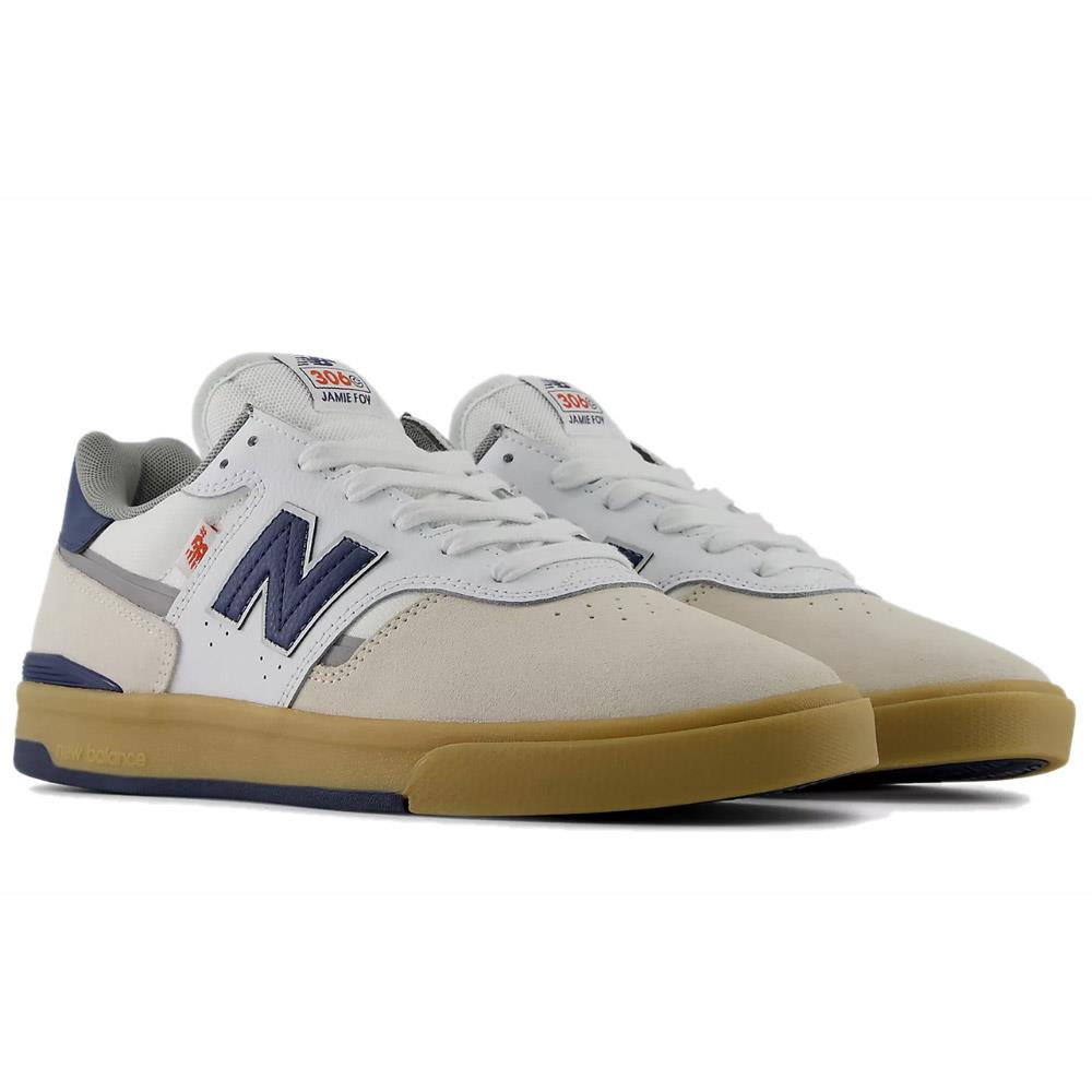 New Balance Numeric Skate Shoes Foy 306 Cupsole White NB Navy Blue