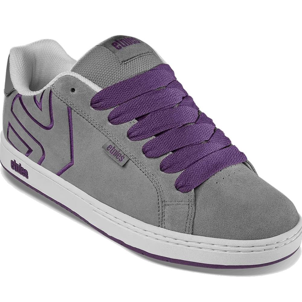 Etnies Fader Grey Purple Skate Shoes