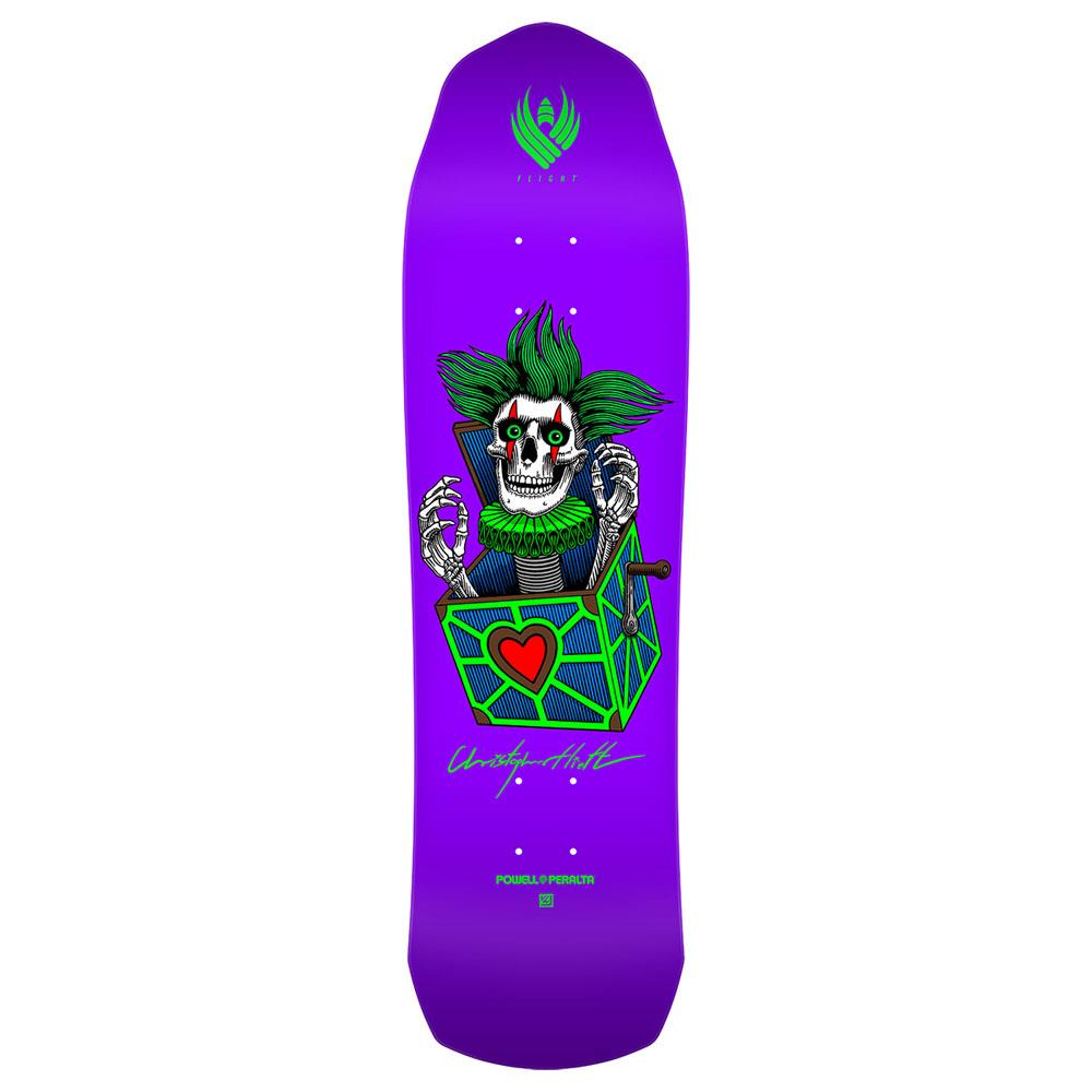 Powell Peralta FLIGHT Chris Hiett Mini Skateboard Deck Skull 8.5"