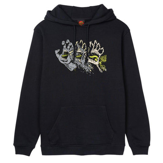 Santa Cruz Hooded Sweatshirt Evolved Hand Front Black