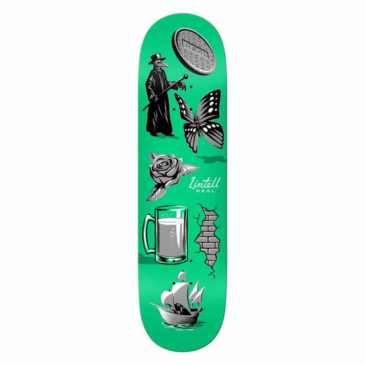 Real Skateboard Deck Lintell Revealing Green 8.28"