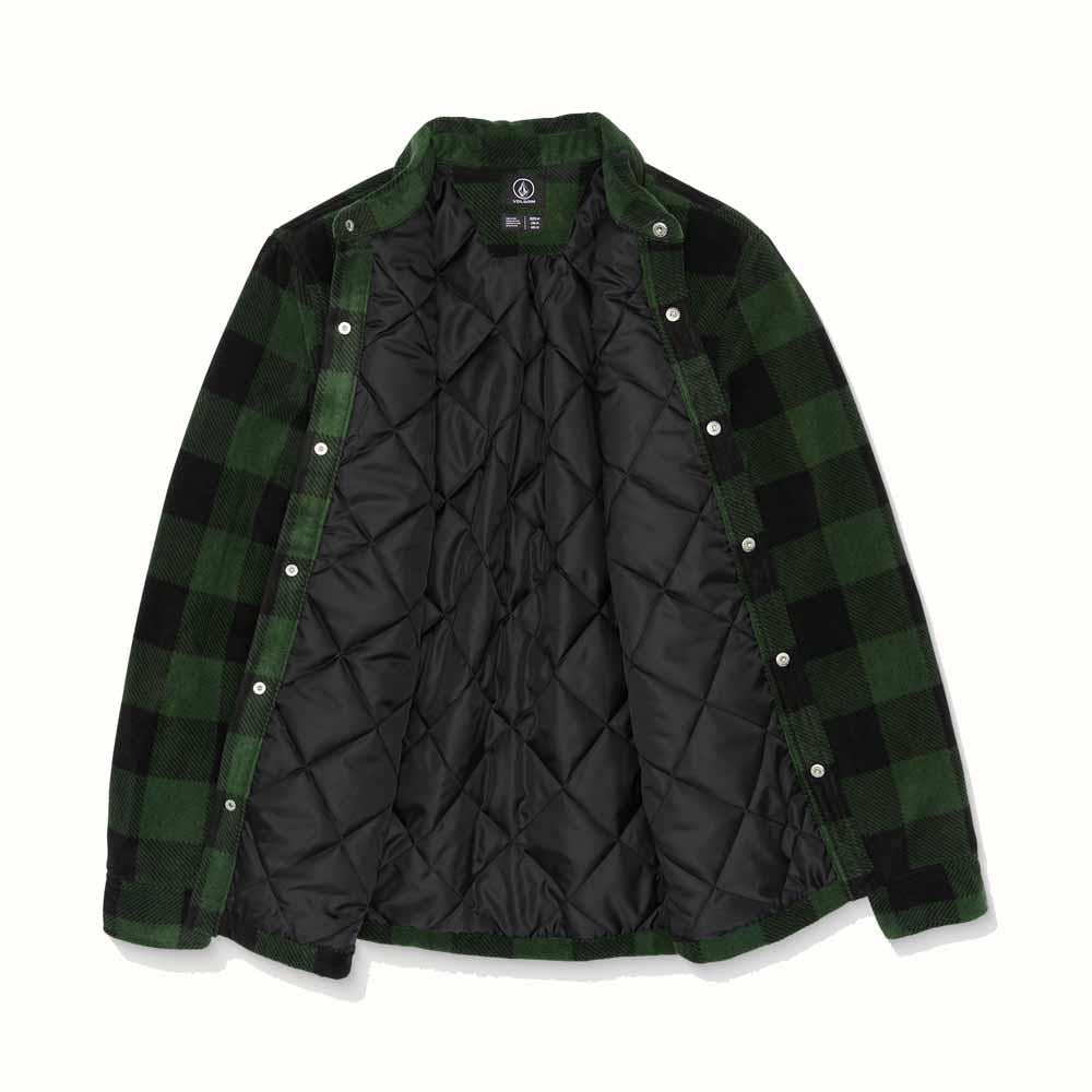 Volcom Bowered Fleece Long Sleeve Shirt Dark Pine