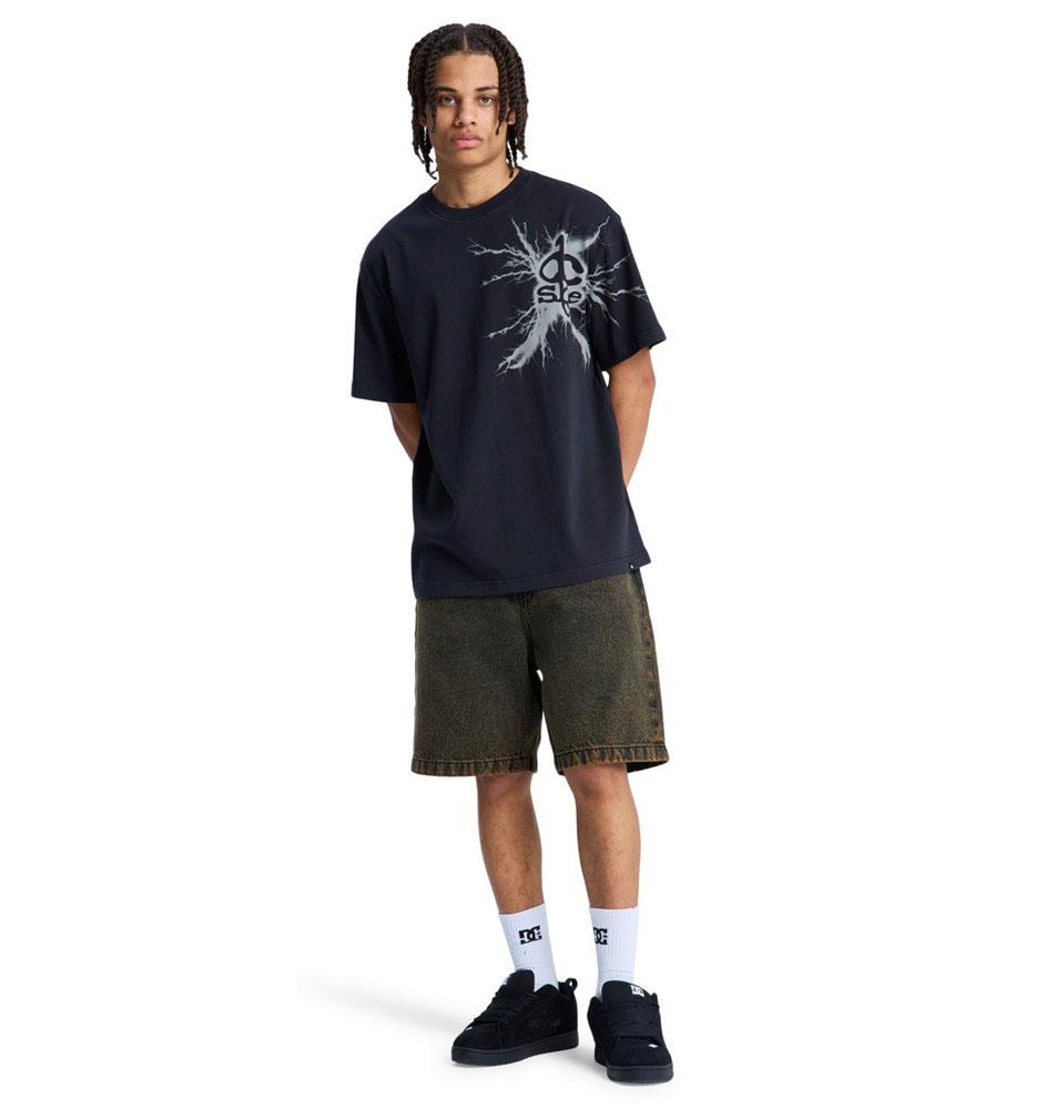DC Shoe Co Baggy Denim Shorts Golden Olive