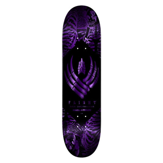 Powell Peralta Flight Skateboard Deck Skeleton Purple Foil 9.0"