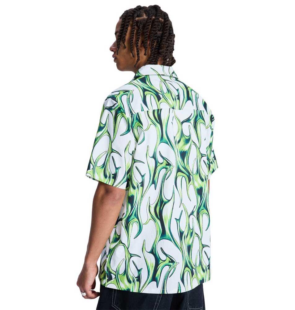DC Full On Resort Shirt Liquid Fuego White