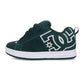 DC Shoe Co Court Graffik Skate Shoes Dark Green White
