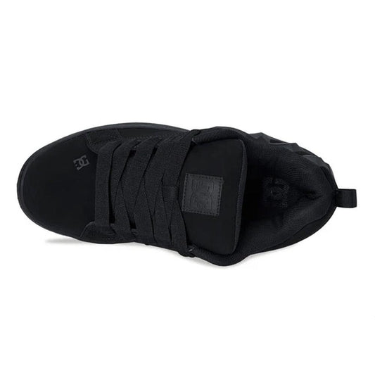 DC Shoe Co Court Graffik Skate Shoes Black Black Beveled