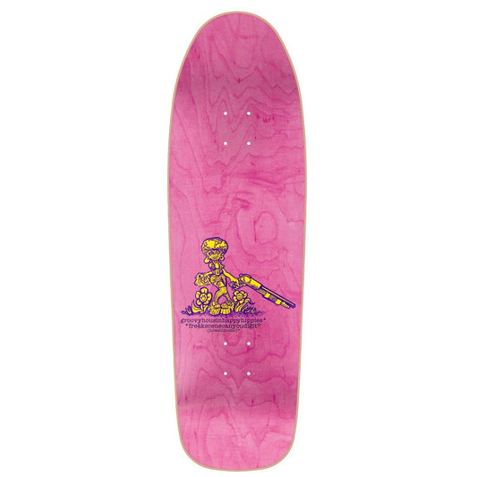 New Deal Howell Happy Hippies Neon HT Skateboard Deck Teal 9.375"