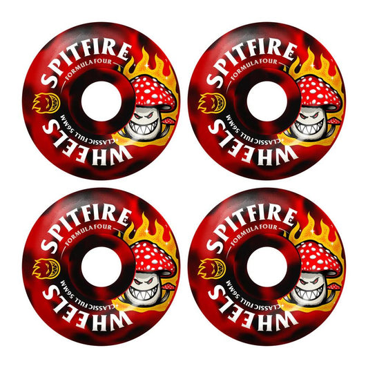 Spitfire Skateboard Wheels Shroom Bighead Classic Full Formula Four Black Red Swirl 99a 56mm
