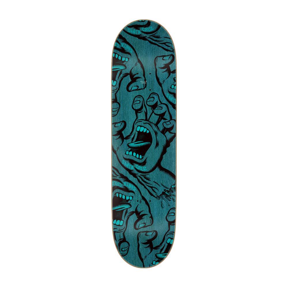 Santa Cruz Team Skateboard Deck Crowded Hand ATV Blue 8.25"