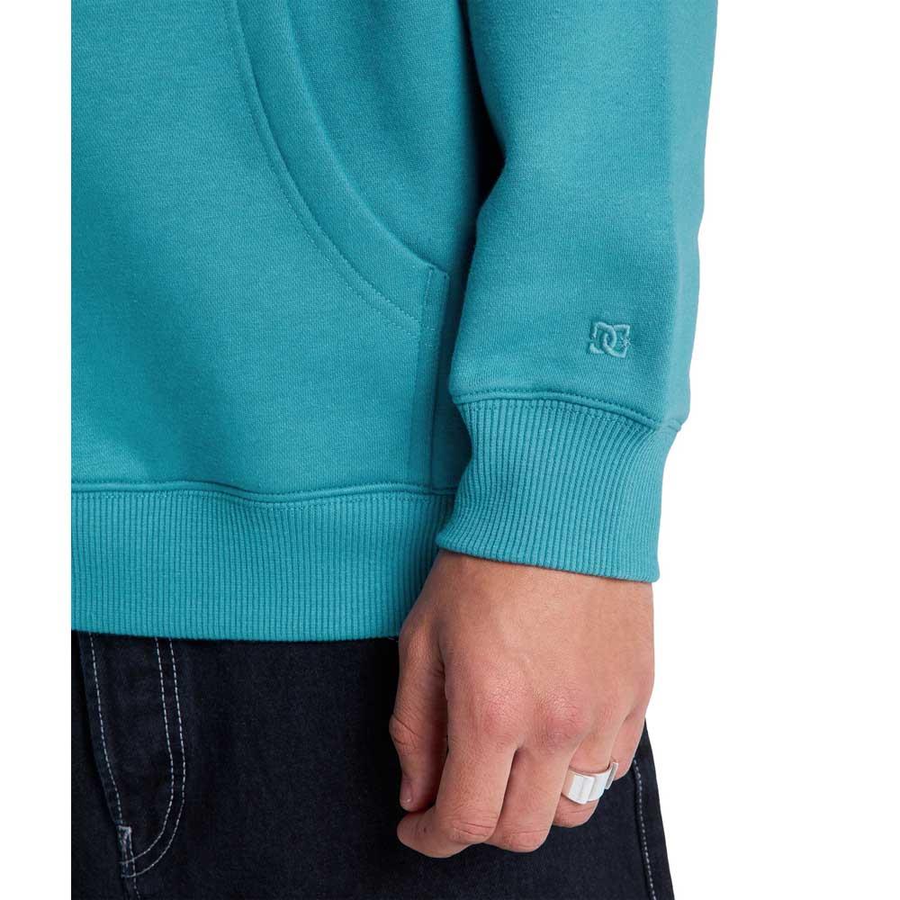 DC Shoe Co Patch It Pullover Hooded Sweatshirt Storm Blue