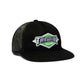 HUF x Thrasher Logo Twill Trucker Cap Black