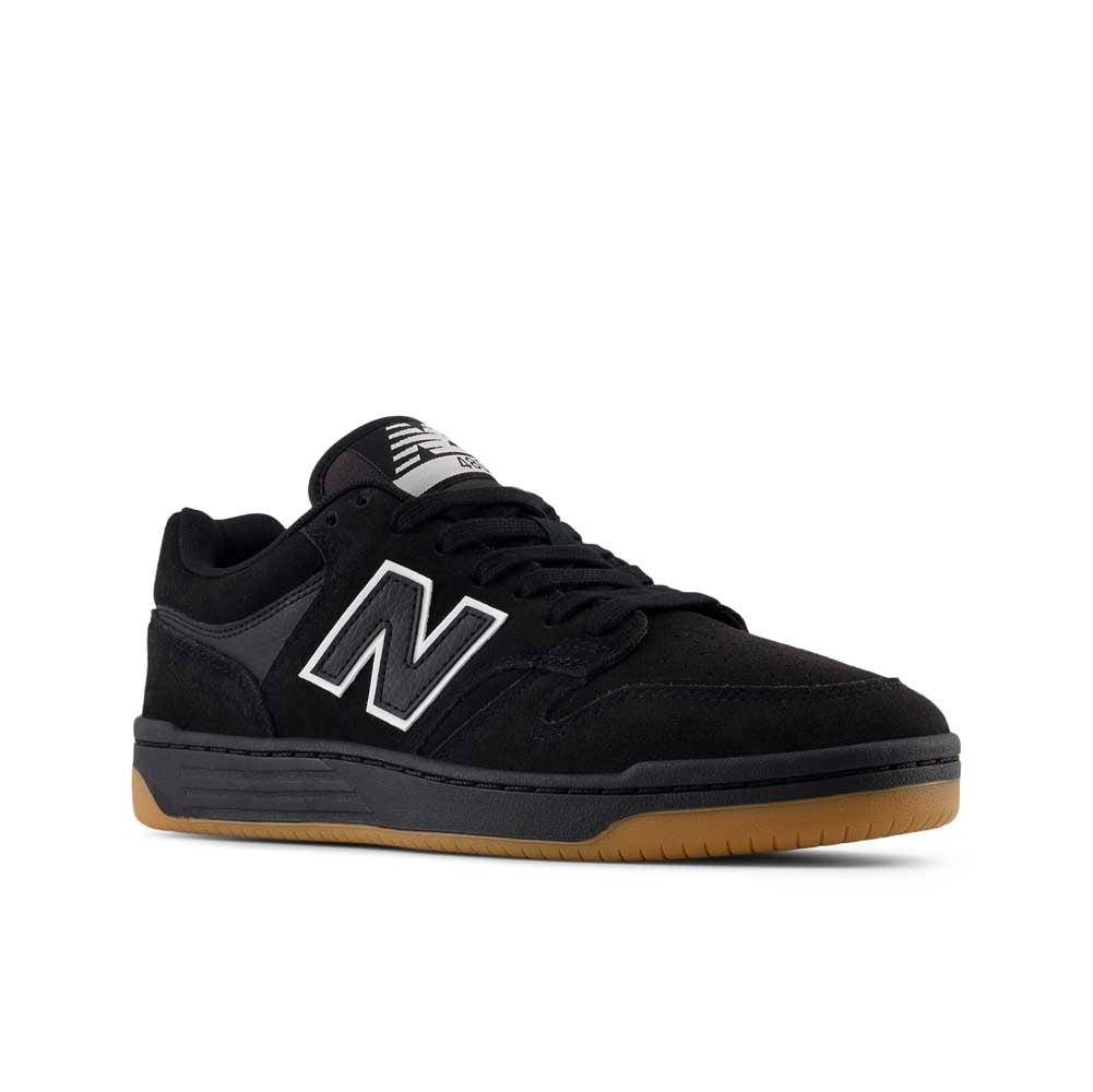 New Balance Numeric 480 Skate Shoes Black White Leather Gum
