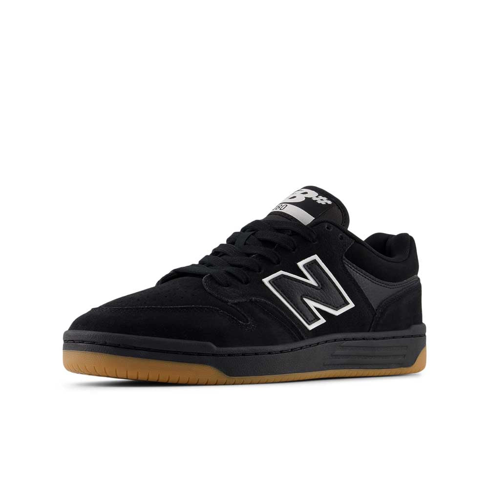 New Balance Numeric 480 Skate Shoes Black White Leather Gum