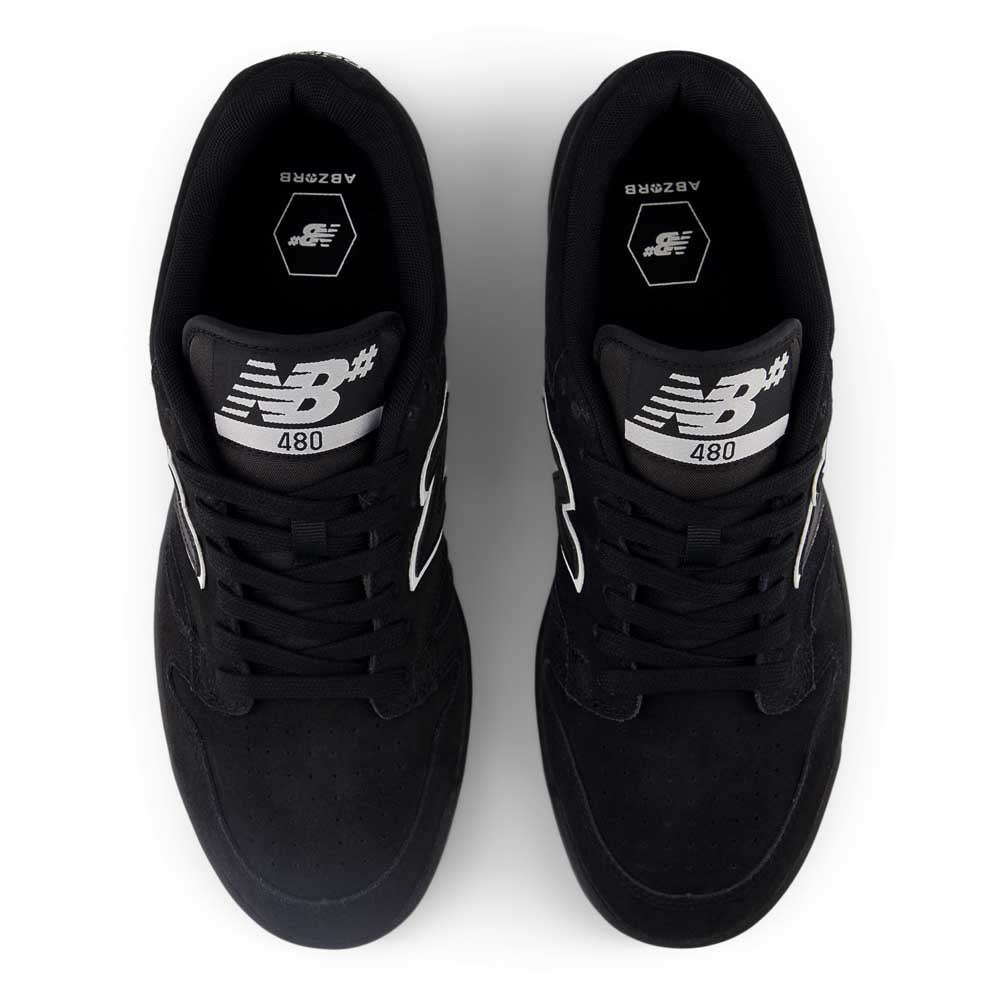 New Balance Numeric 480 Skate Shoes Black White Leather Gum
