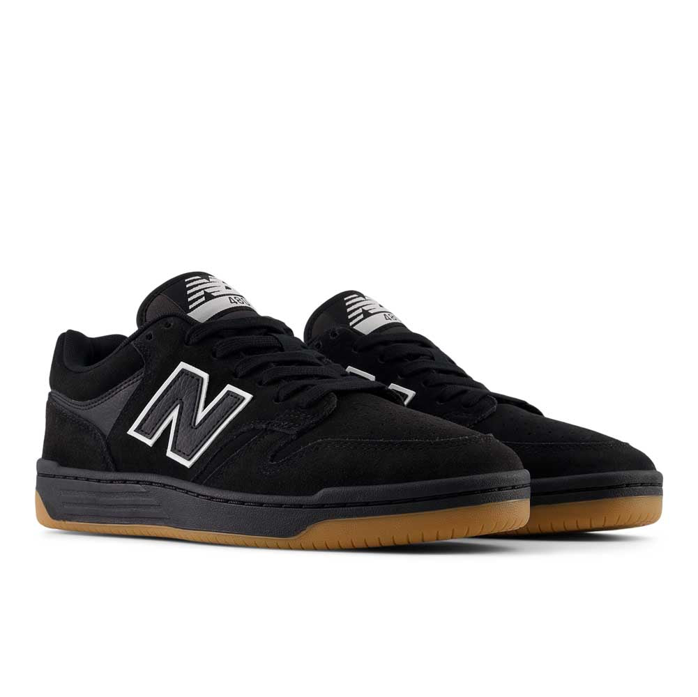 New Balance Numeric 480 Skate Shoes Black White Leather Gum