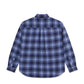 Polar Skateboards Mitchell Long Sleeve Shadow Check Shirt Blue