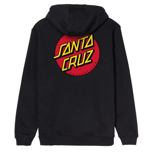 Santa Cruz Classic Dot Chest Hooded Sweatshirt Black