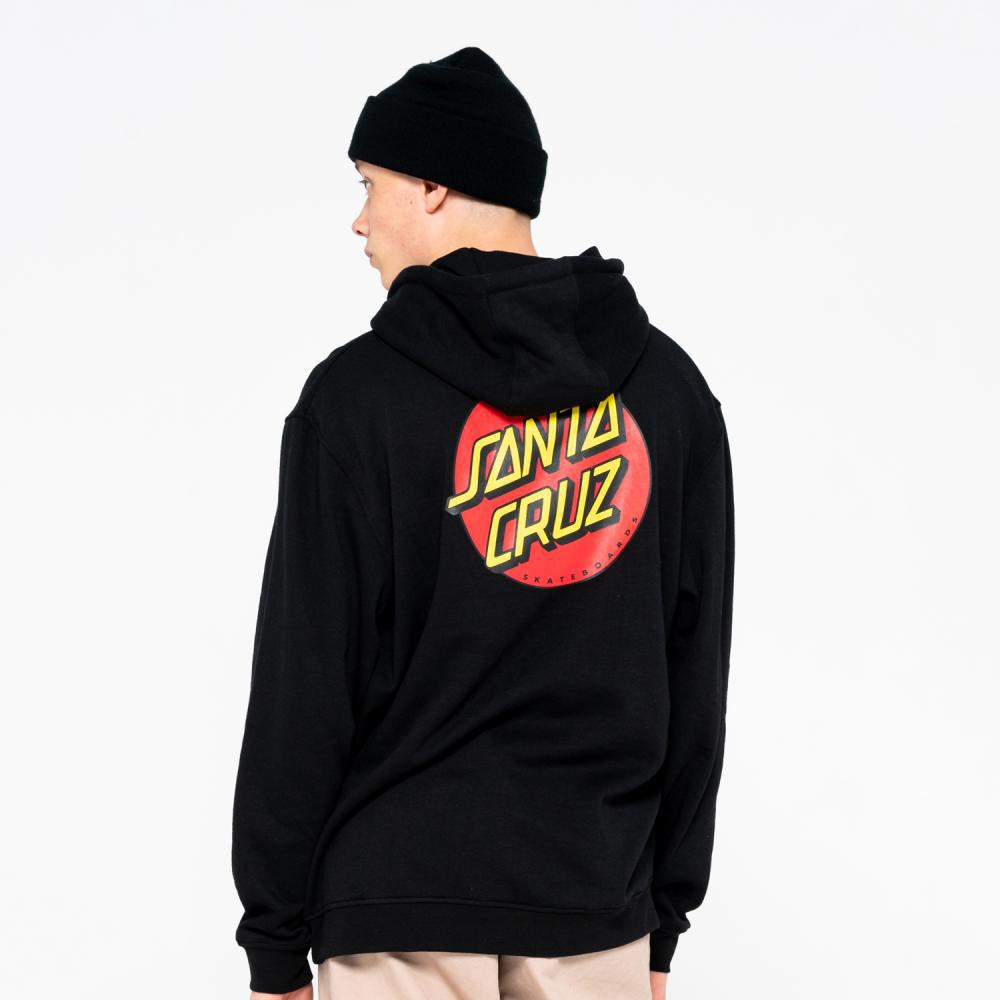 Santa Cruz Classic Dot Chest Hooded Sweatshirt Black