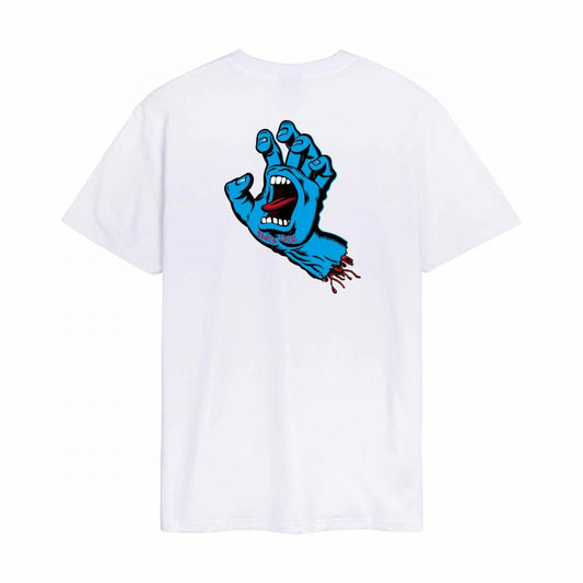 Santa Cruz Screaming Hand Chest T-Shirt White
