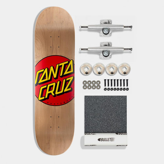 Santa Cruz Classic Dot Brown Complete Skateboard Kit 8.375"
