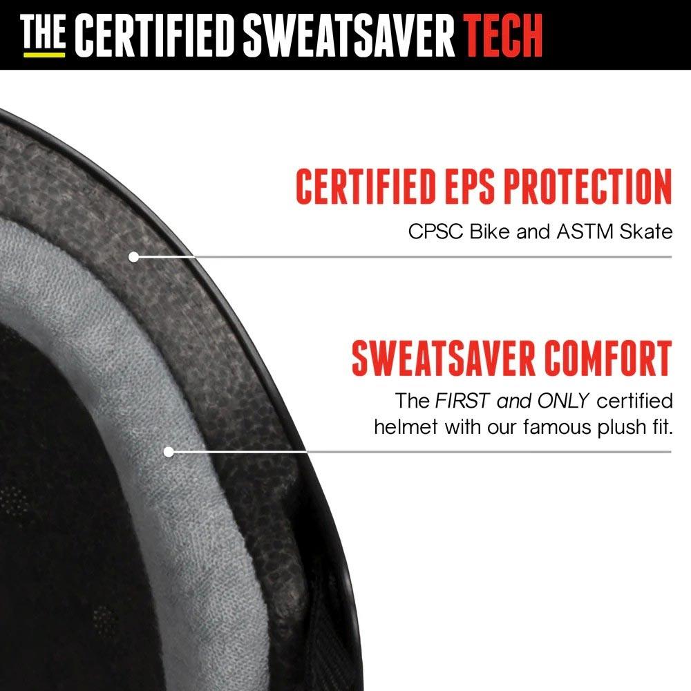 Triple 8 Sweatsaver Helmet Cert Rubber Black