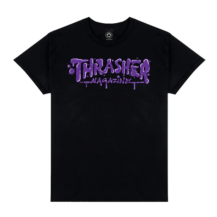 Thrasher Magazine T-Shirt Wet Paint Black