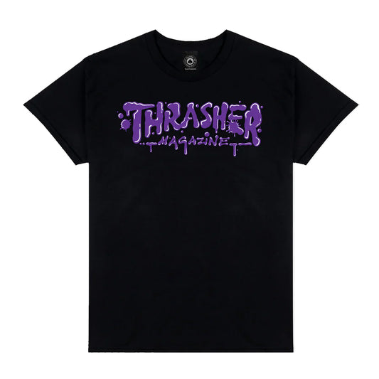 Thrasher Magazine T-Shirt Wet Paint Black