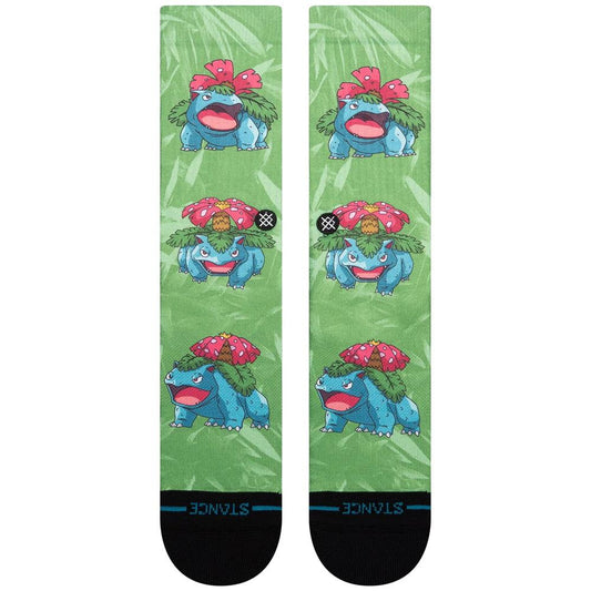 Stance Socks X Pokémon Venusaur AOP Crew Green UK 7-11