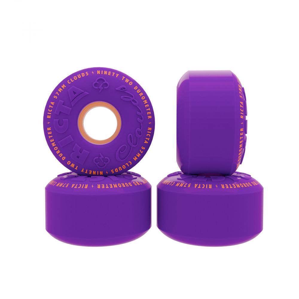 Ricta Skateboard Wheels Clouds 92a Purple Orange 57mm