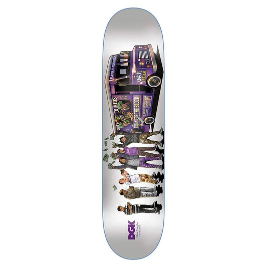 DGK For The Block Dane Vaughn Skateboard Deck Multi 8"