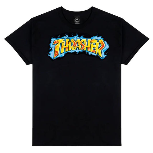 Thrasher Skateboard Magazine Graff  T-Shirt Black