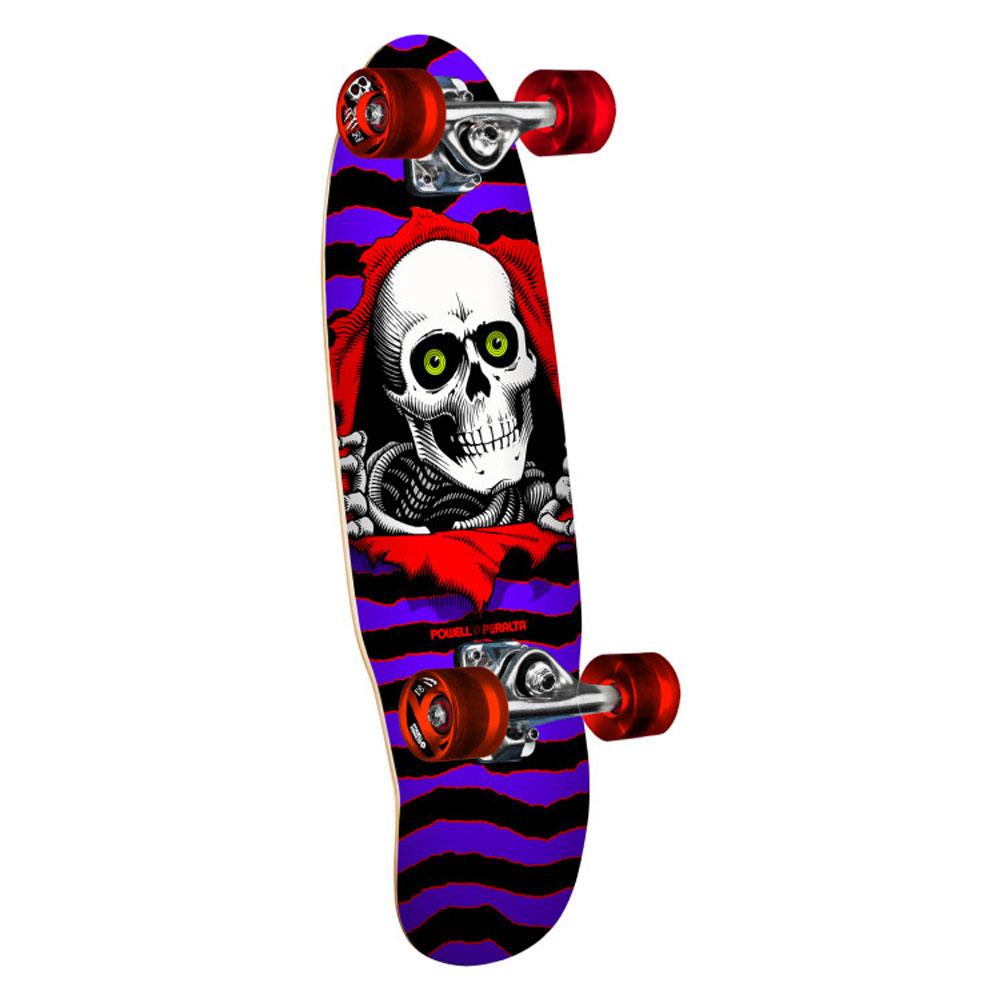 Powell Peralta Mini Ripper Cruiser Factory Complete Skateboard Purple Red 7.5"