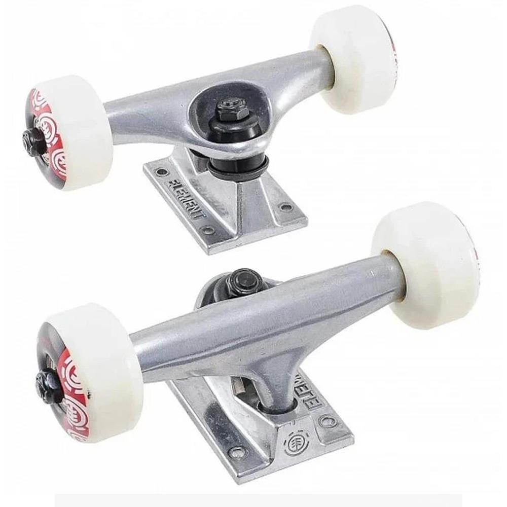 Element Skateboard Component Set Silver 5.5" Wheels Trucks Bearings Bolts