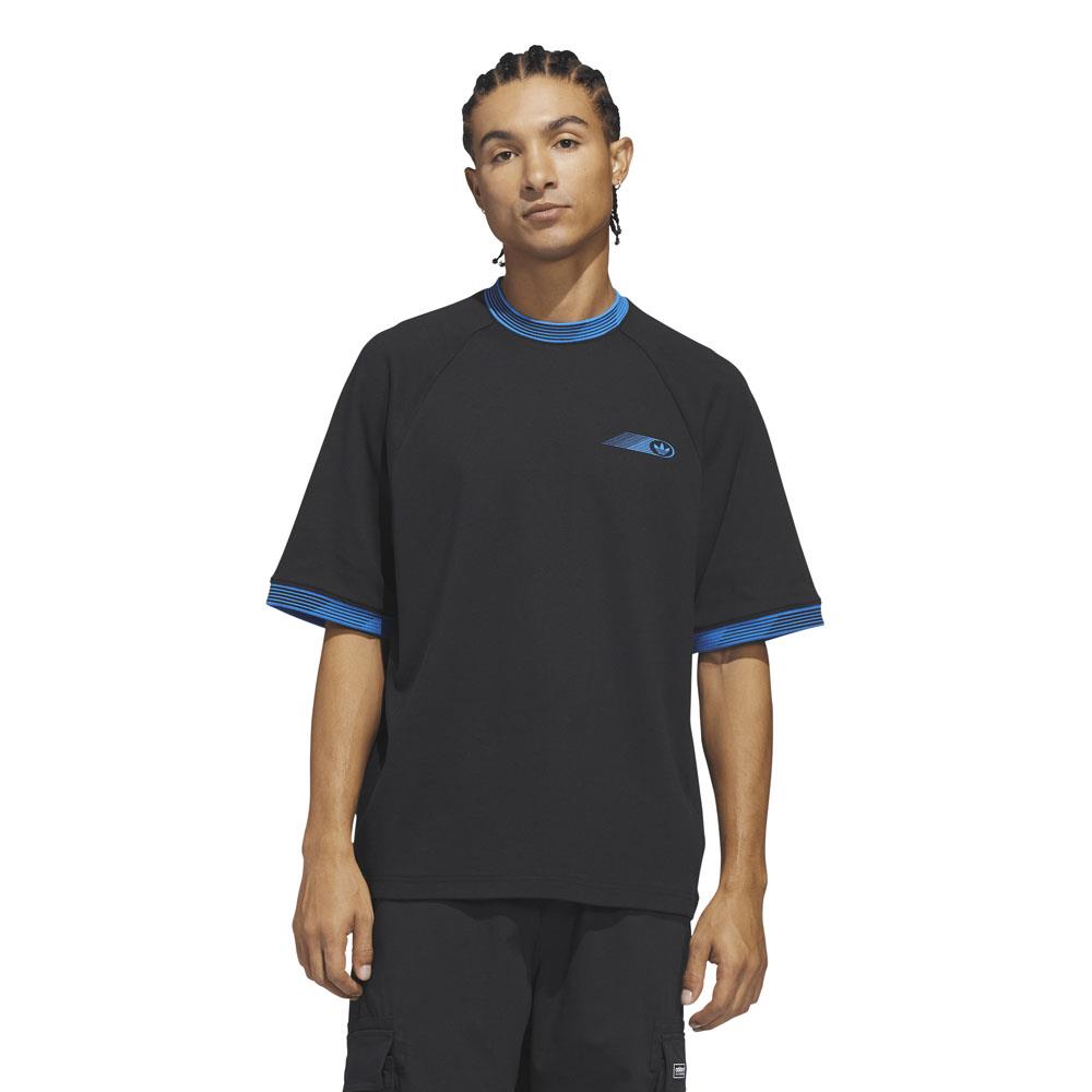 Adidas Skateboarding Formula Short Sleeve T-Shirt Black Lucid Ray Blue