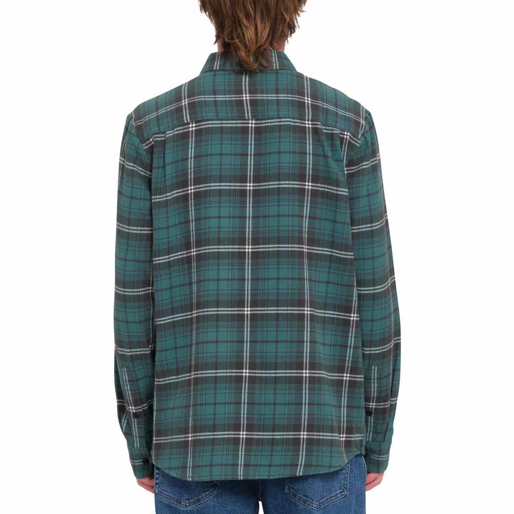 Volcom Caden Plaid Long Sleeve Shirt Sea Green