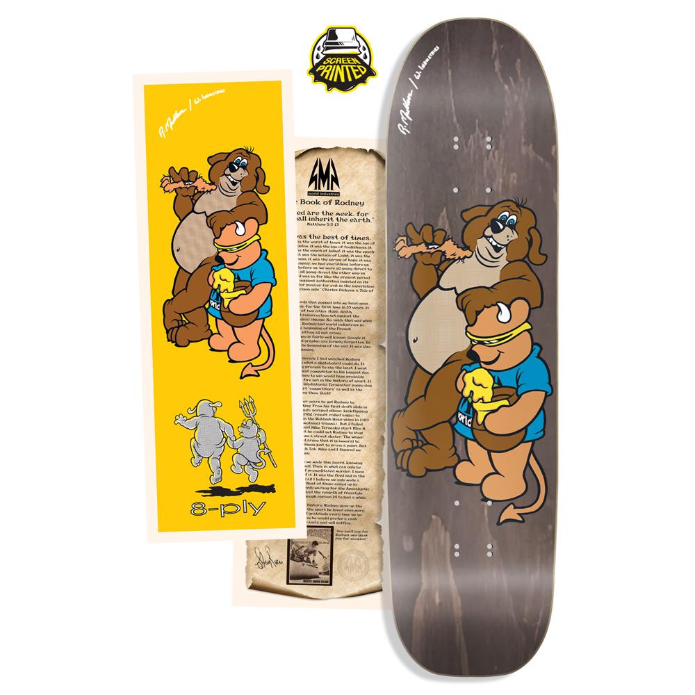 World Industries 1 Of 100 LTD Edition Signed Certificate Rodney Mullen Bear Screen Printed Deck Multi 7.375'