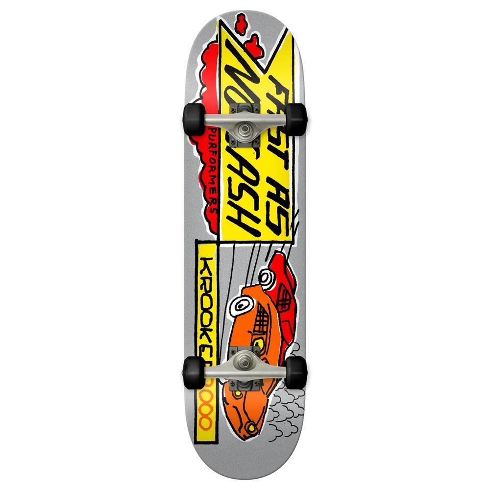 Krooked Racing Factory Complete Skateboard Grey 8.0"