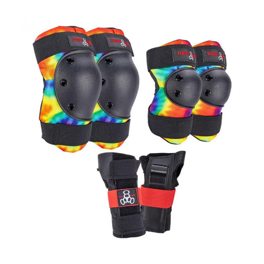 Triple Eight Pads Saver Series 3-Pack Knee Elbow Wrist Tie Dye