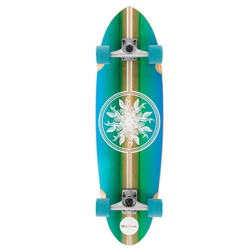 Mindless Wake Surf Skate Complete Skateboard Blue 35 x 10''