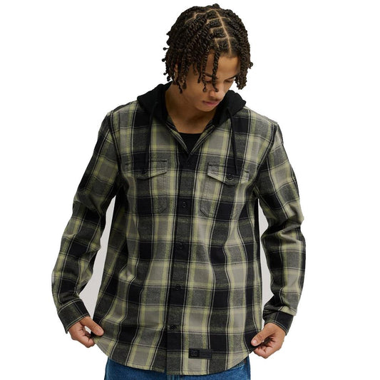 DC Shoe Co Ruckus Black Hooded Long Sleeve Shirt