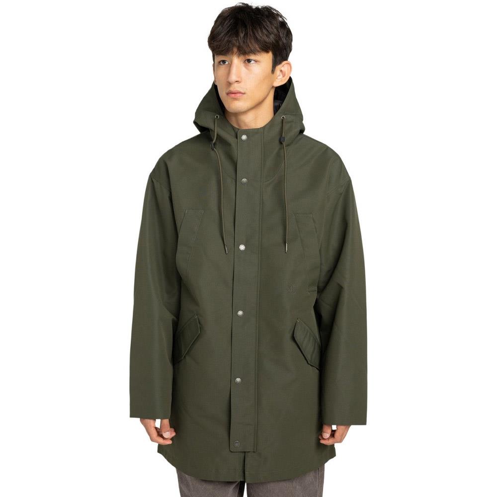 Element Fishtail Parker Jacket Forest Night Green