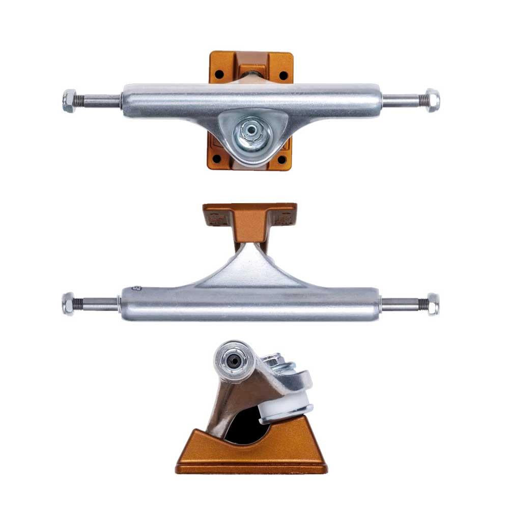 Slappy ST1 Hollow Lights Skateboard Trucks Polished Burnt Orange 8.25"