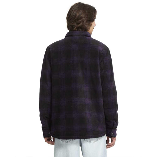 Volcom Bowered Fleece Longsleeve Shirt Jacket Dark Purple