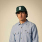 Brixton Big B Snapback Cap Flannel Deep Forest One Size